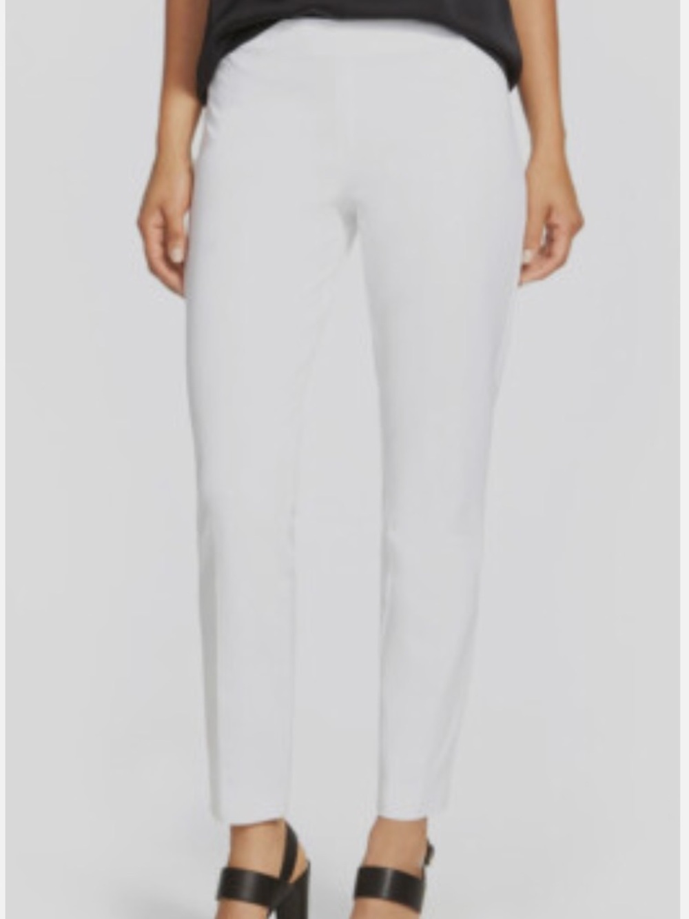 Elie Tahari White Cotton Pant | Size 10, 28” Inseam